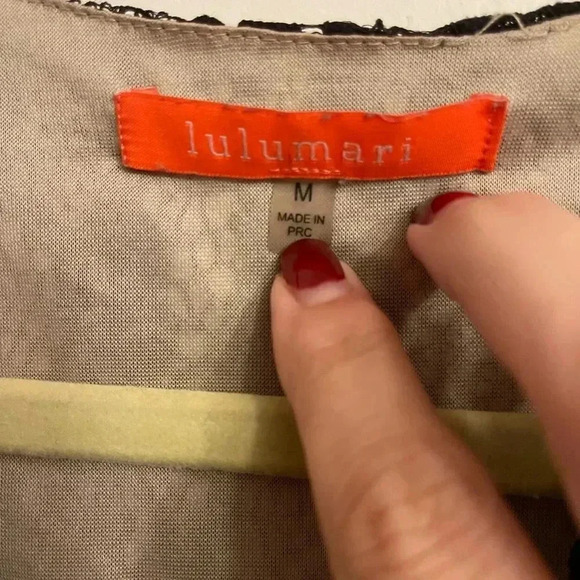 Lulumari lace-up black lace body suit M NWOT - Picture 3 of 3